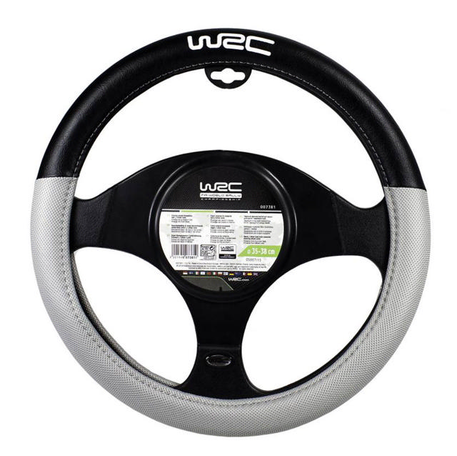 WRC STEERING COVER SILVER/BLAC