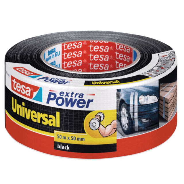 TESA CLOTH TAPE EXTRA POWER 25MX50MM BLACK