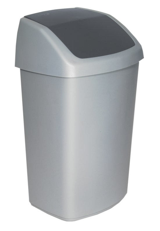 CURVER SWING TOP BIN 50L DARK GREY