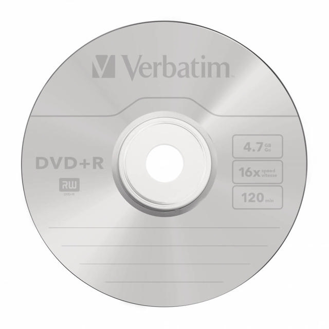 VERBATIM DVD+R SPINDLE 100PCS