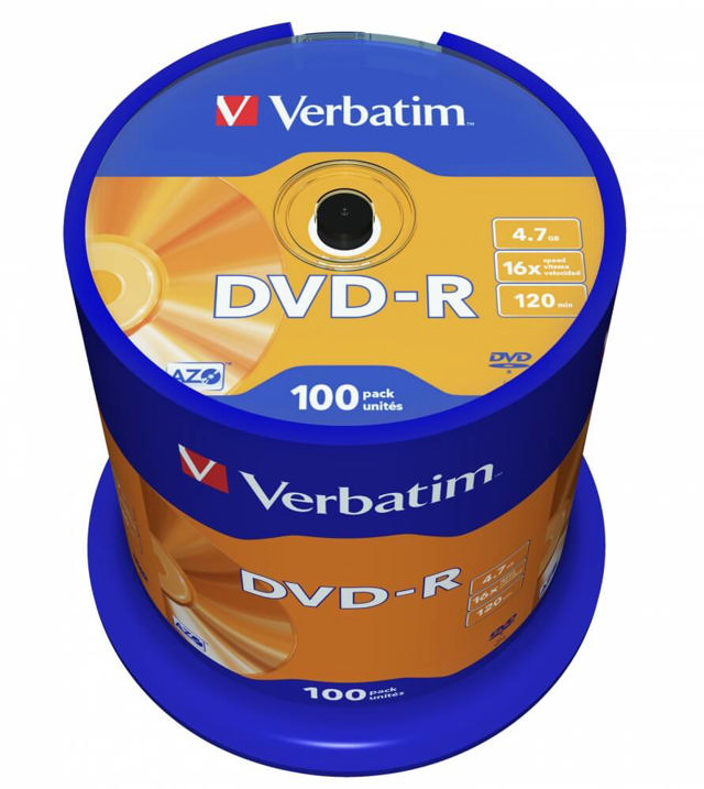 VERBATIM DVD-R SPINDLE 100PCS