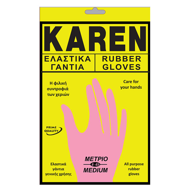 KAREN RUBBER GLOVES-M