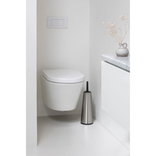 BRABANTIA RENEW TOILET BRUSH AND HOLDER - MATT STEEL