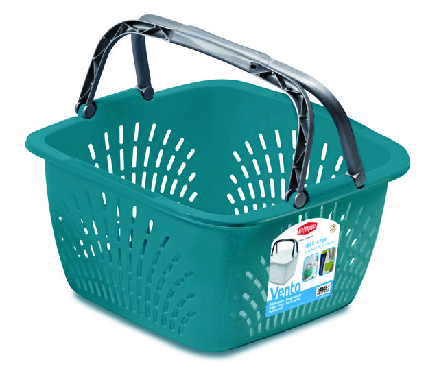 STEFANPLAST VENTO SQUARE LAUNDRY BASKET WITH HANDLES