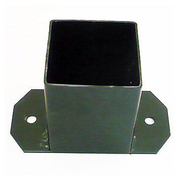 BLACK CUP SHAPED POST BASE 50X50CM