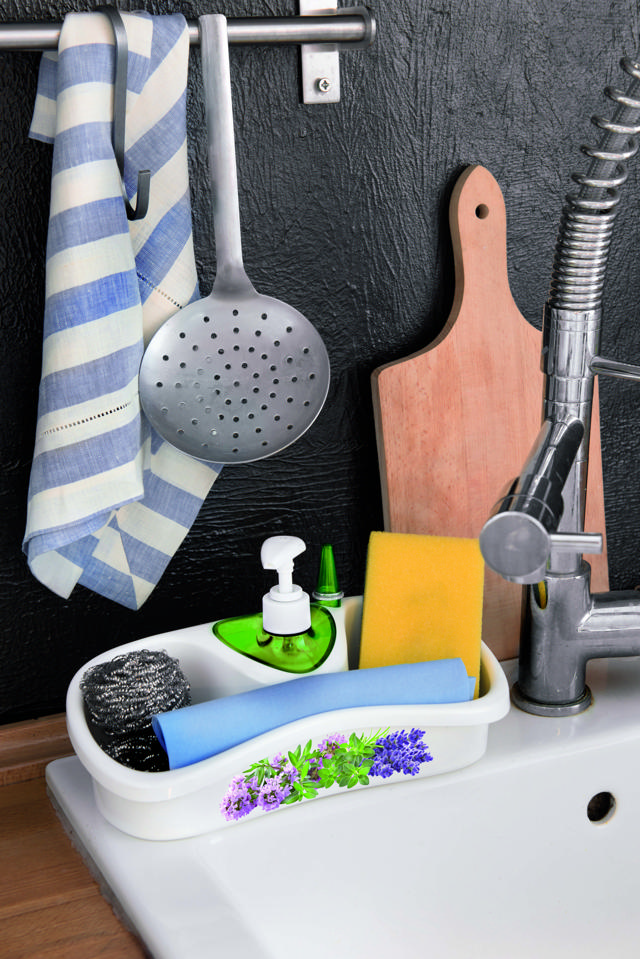 SNIPS SPONGE HOLDER WITH LIQUID SOAP DISPENSER