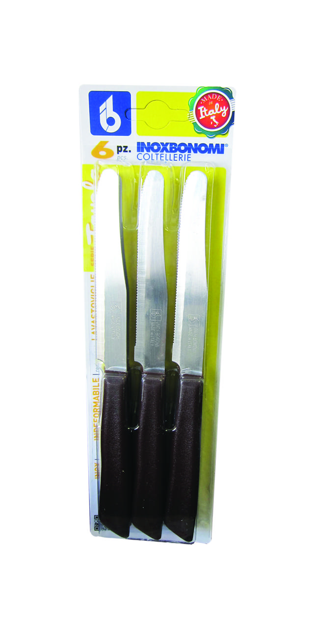 INOXBONOMI TABLE KNIFE 6PCS-30006M BROWN