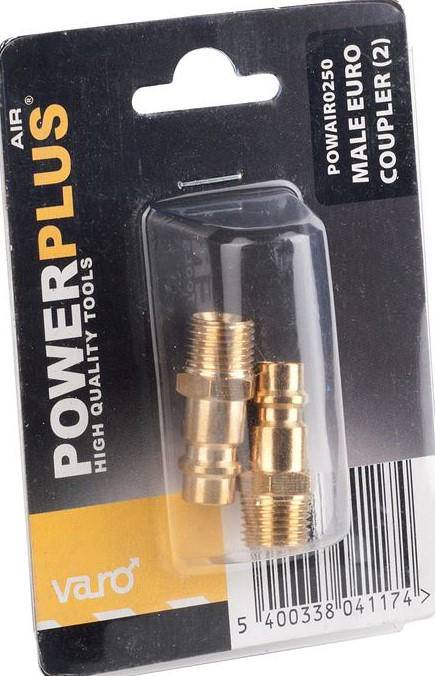 POWERPLUS POWAIR0250 2X MALE EURO COUPLINGS