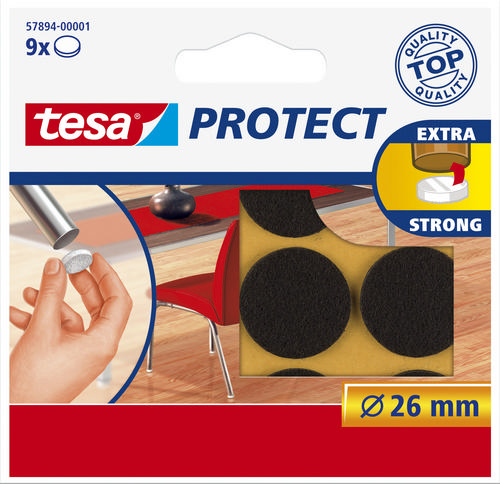 TESA 9PCS FELTS 26mm BROWN