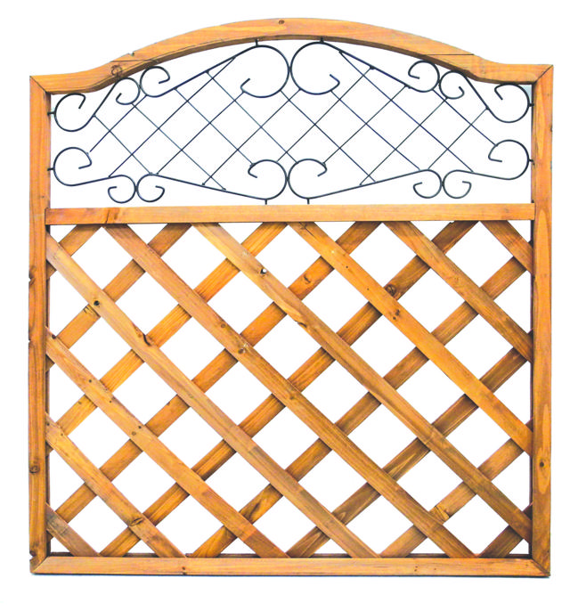 WOOD TRELLIS 123CM X 90CM NATURAL WITH FRAME