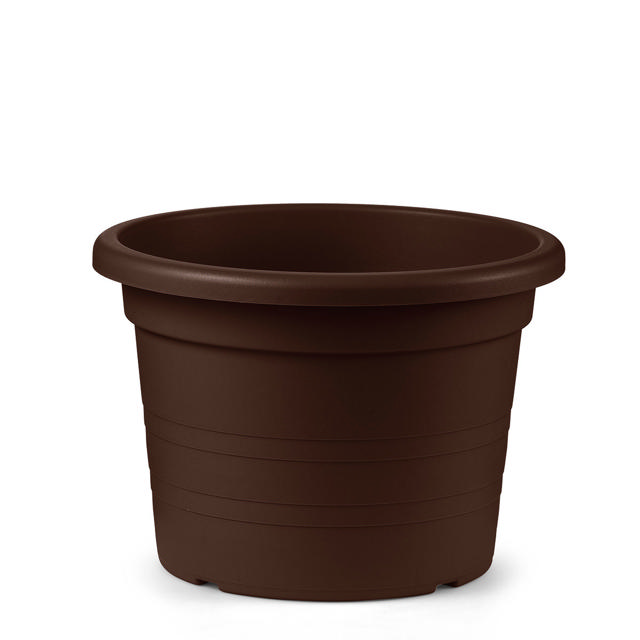 VECA PLASTIC POT ROUND 14X10CM BRONZE