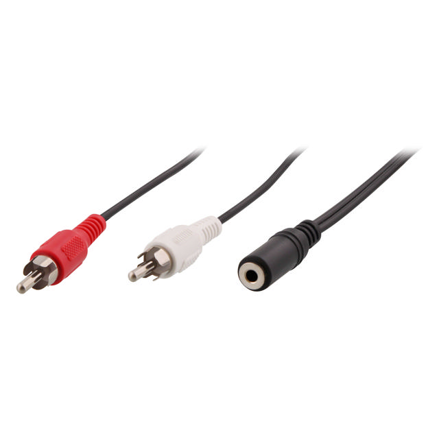 TNB STEREO CABLE 2XRCA MALE JACK 3.5MM FEMALE