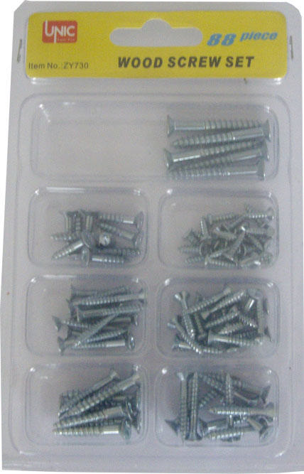 WOOD SCREW SET 88PCS