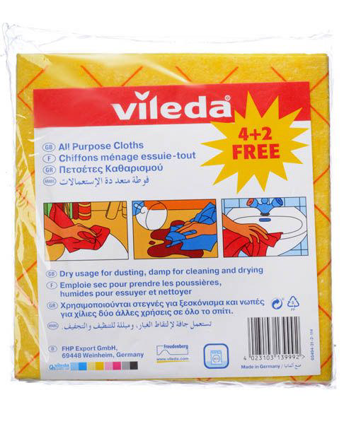 VILEDA ALL PURPOSE CLOTH 4+2 FREE