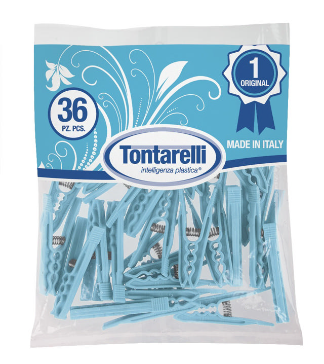 TONTARELLI  BAG OF 36 CLOTHES PEGS