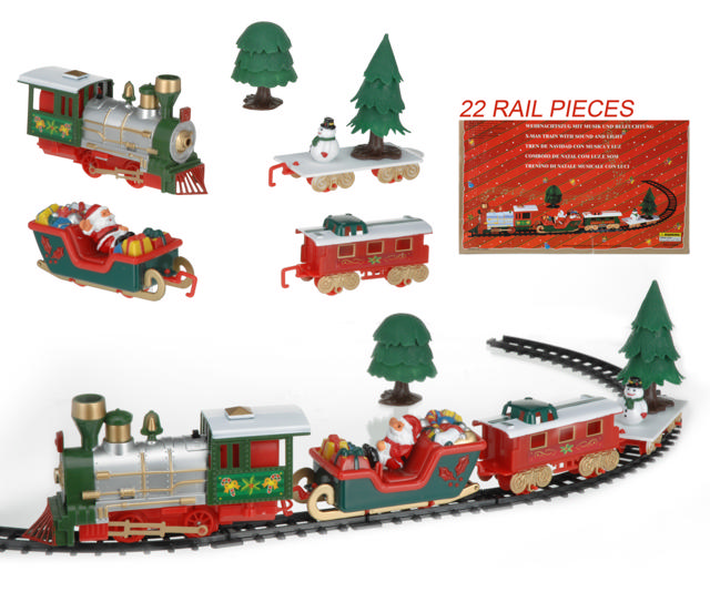 TRAIN SET XMAS 22PARTS