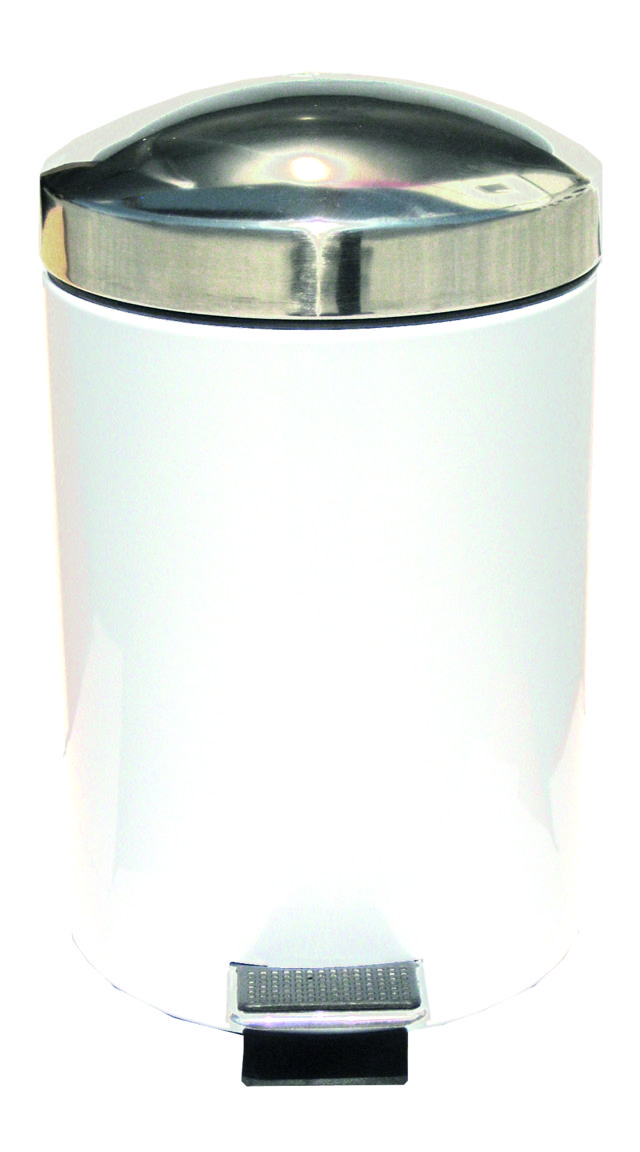 PEDAL BIN 12L GLOSSLY WHITE