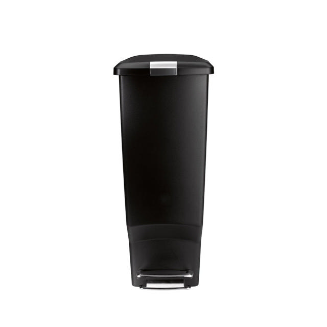 SIMPLEHUMAN SLIM PEDAL BIN 40L BLACK W/ 2 WHEELS