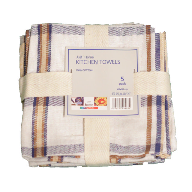 KITCHEN TOWEL FB04/05 5PCS 3 ASSORTED COLORS