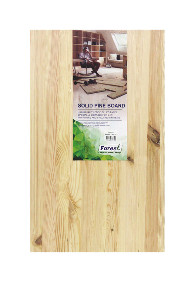 PINE WOOD SHELF REDWOOD 18MM 80CM X 60 CM