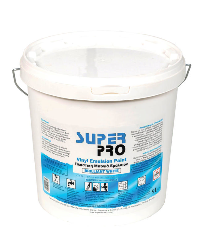 SUPER PRO WALL PAINT WHITE 9L WHITE