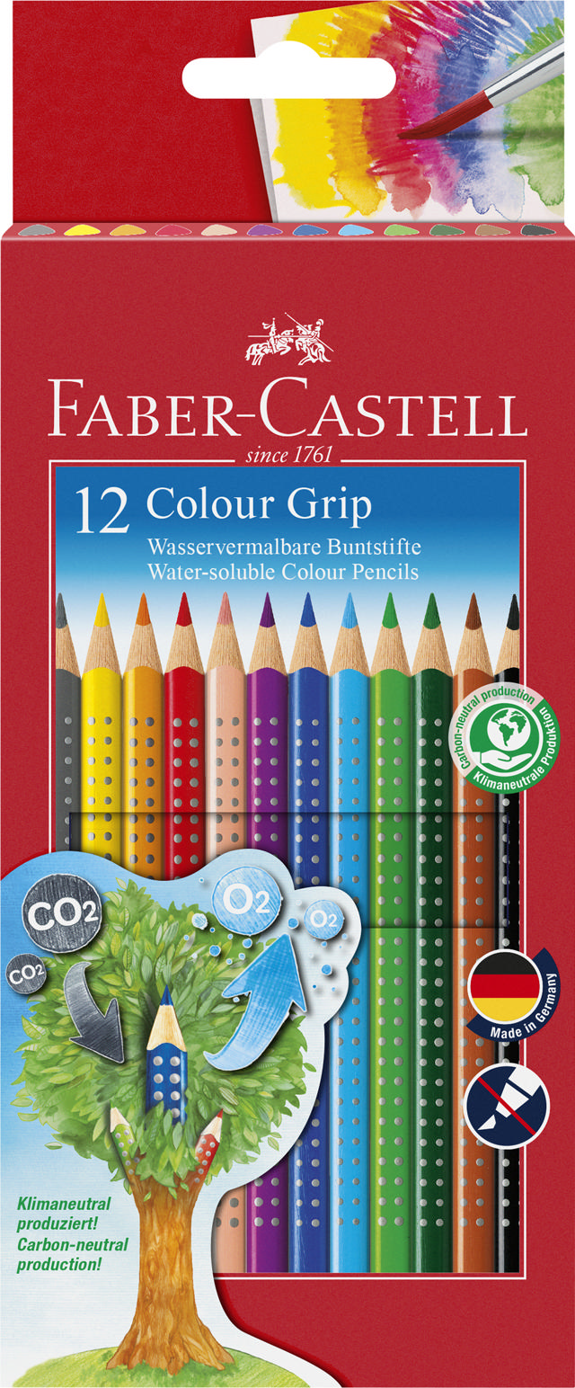 FABER CASTELL 0138385 COLOUR GRIP PENCIL 12PCS