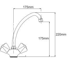 RAVELLI LONG KITCHEN MIXER