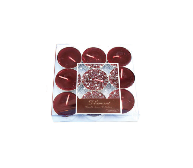 LIFESTYLE CANDLE TEA LIGHT X9 BURGUNDY-9