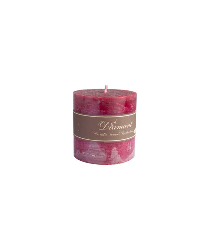 LIFESTYLE CANDLE BURGUNDY 7.6CM