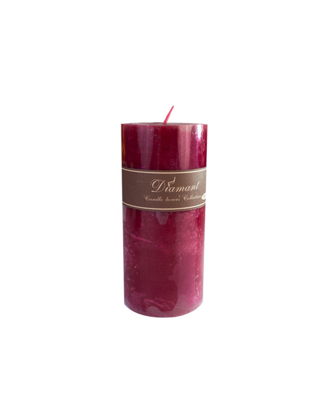 LIFESTYLE CANDLE BURGUNDY 7.6X15CM