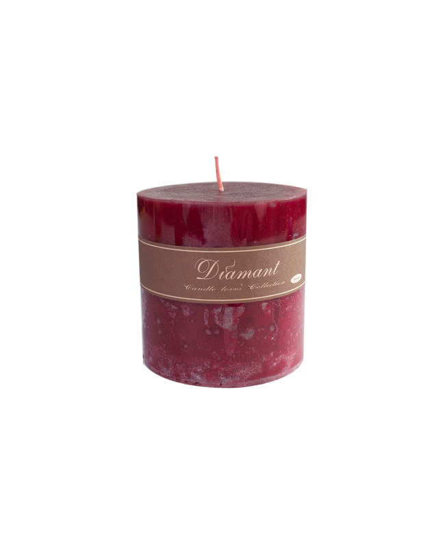 LIFESTYLE CANDLE BURGUNDY 10X10CM