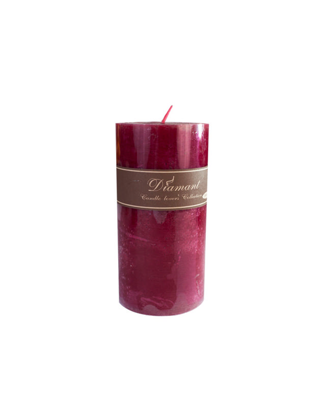 LIFESTYLE CANDLE BURGUNDY 10X15CM