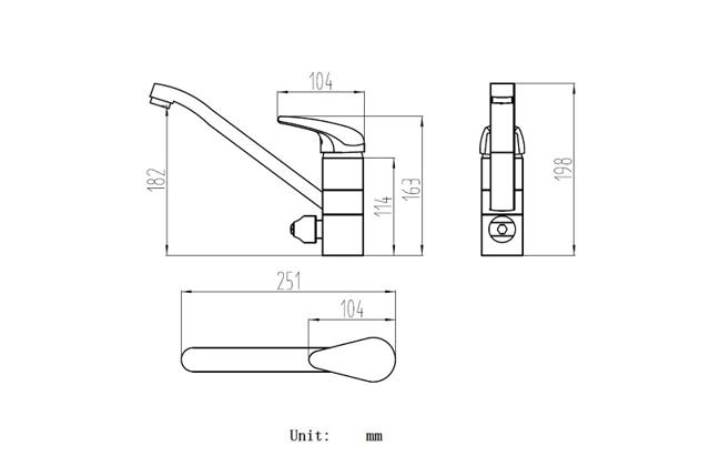 HOFER KITCHEN MIXER TRIPLE SUPPLY