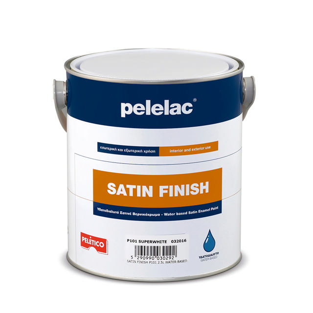 PELELAC ΣΑΤΕΝ ΦΙΝΙΡΙΣΜΑ SUPERWHITE P101 2.5L ΥΔΑΤΟΔΙΑΛΥΤΟ ΧΡΩΜΑ