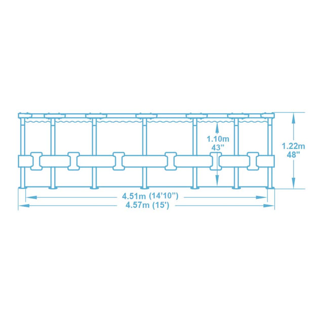 BESTWAY 56438 STEEL PRO FRAME ΠΙΣΙΝΑ 457X122CM