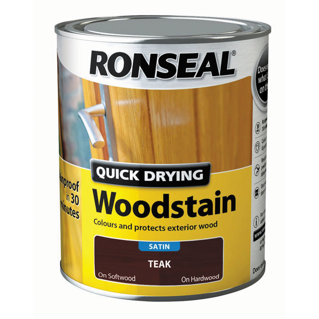 RONSEAL® QUICK DRYING WOODSTAIN - SATIN ANTIQUE PINE 0.75L