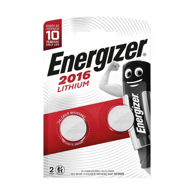 ENERGIZER MINI CR2016 ΜΠΑΤΑΡΙΑ ΣΤΡΟΓΓΥΛΗ 3V 2 ΤΕΜ