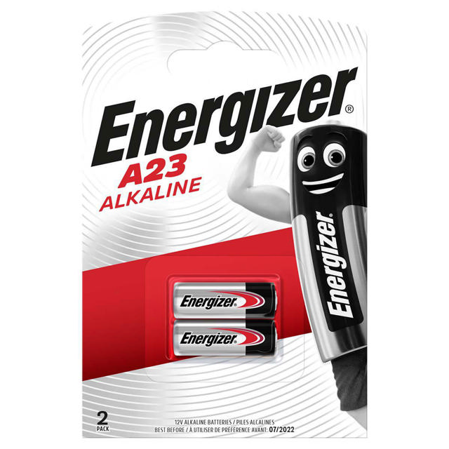 ENERGIZER MINI ALKALINE BATTERY 12V A23 TWIN PACK