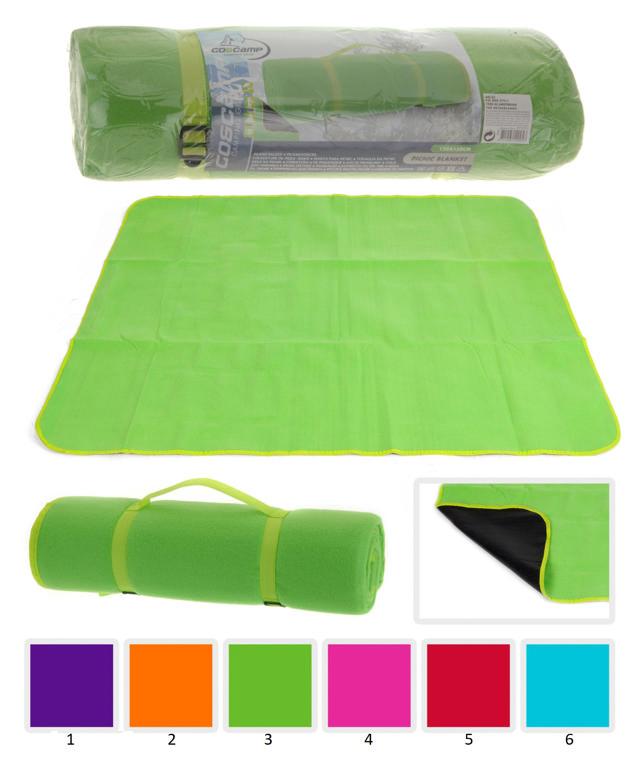 PICNIC BLANKET 130X150CM 6 ASSORTED COLORS