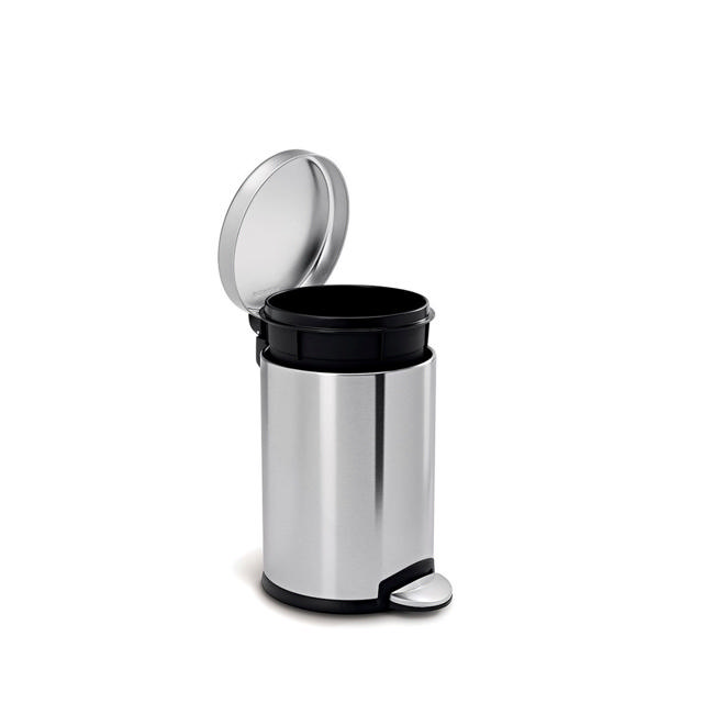 SIMPLEHUMAN ROUND PEDAL BIN 4.5L BRUSHED S/STEEL