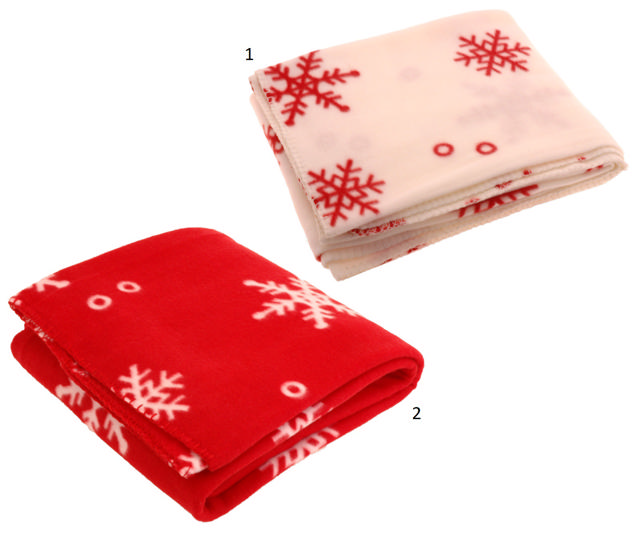 FLEECE BLANKET 160X130CM 2 ASSORTED COLORS