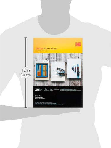 KODAK A4 GLOSSY PHOTO PAPER 180GR 20 SHEETS