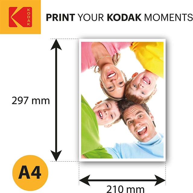 KODAK A4 GLOSSY PHOTO PAPER 180GR 20 SHEETS