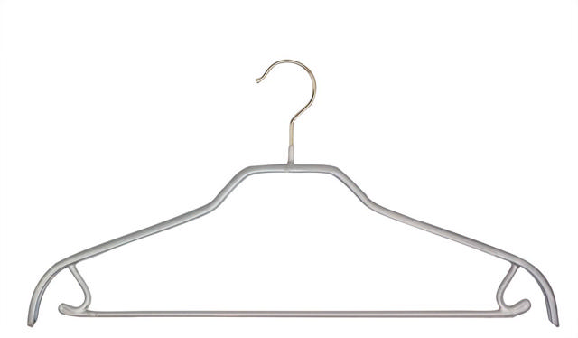 MAWA CLOTHES HANGER SILHOUETTE WITH BAR SILVER 2PCS