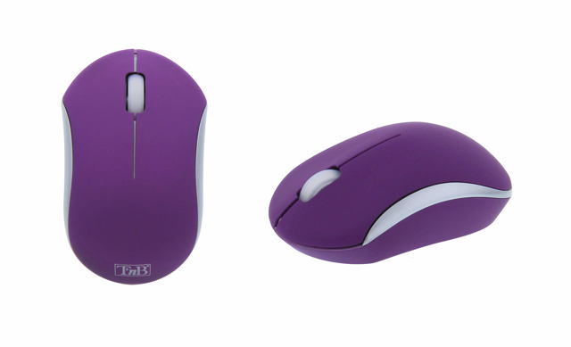 TNB RUBBY WIRELESS OPTICAL MOUSE PURPLE