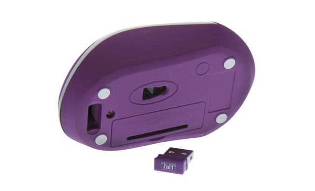 TNB RUBBY WIRELESS OPTICAL MOUSE PURPLE