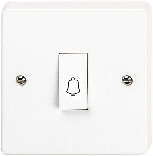 SVG WHITE W1 1GANG BELL SWITCH