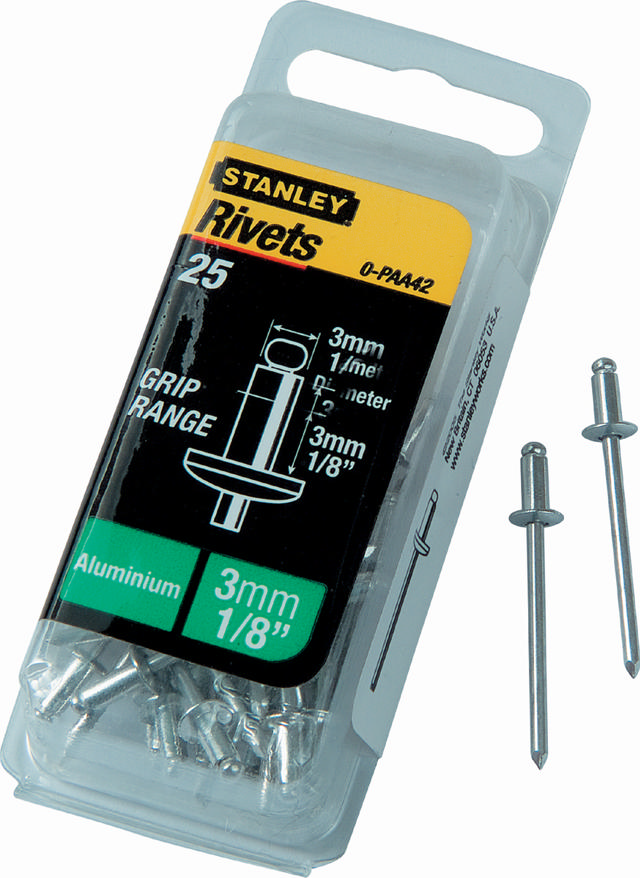 STANLEY ALUMIN RIVETS 1/8X1/8(X25)