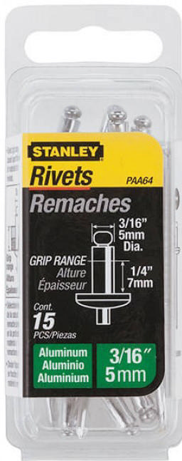 STANLEY ALUMIN RIVETS 3/16X1/4X15.