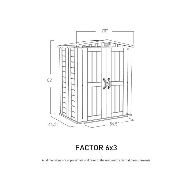 KETER FACTOR ΑΠΟΘΗΚΕΥΤΙΚΟΣ ΧΩΡΟΣ 6X3FT